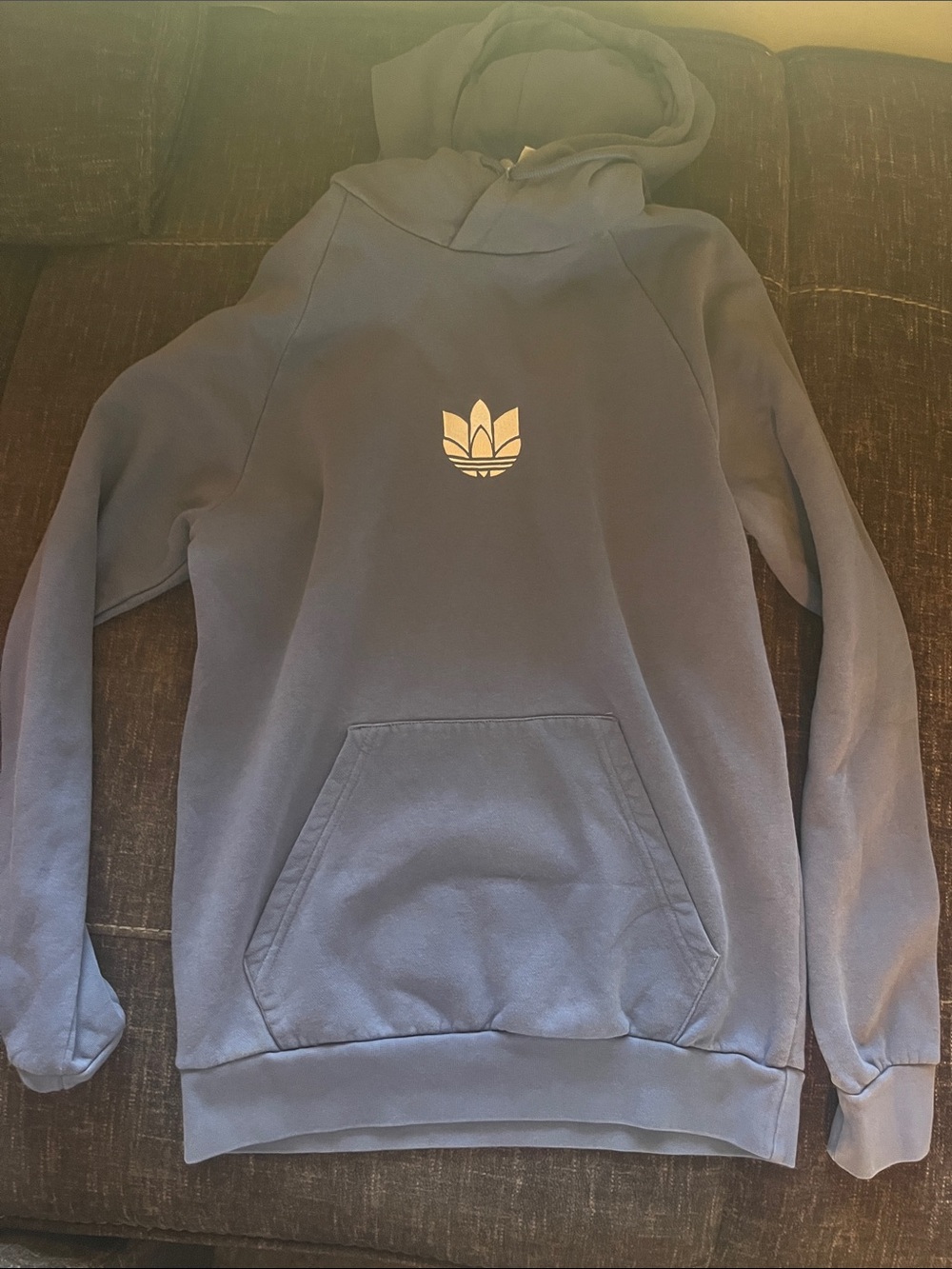 adidas Navy Crewneck Hoodie with White Trefoil